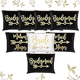 8 Pcs Bridesmaid Makeup Bag Matron of Honor Gifts Bridal Bag for Bridal Wedding Party Gift(Stylish Pattern)