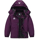 IDTALHZY Kids Waterproof Ski Jacket with Detachable Hood