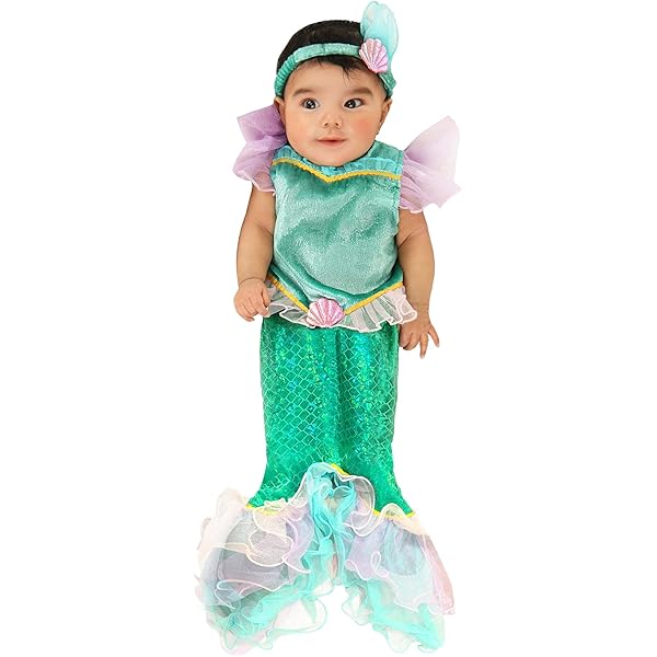 Newborn Baby Girl Mermaid Photo Props Set - Costume With Headband For Photography & Parties 0-6 Months