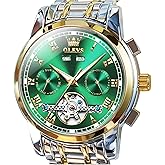 OLEVS Self Winding Watches for Men Automatic Mechanical Tourbillon Stainless Steel Waterproof Luminous Luxury Dress Wrist Watches