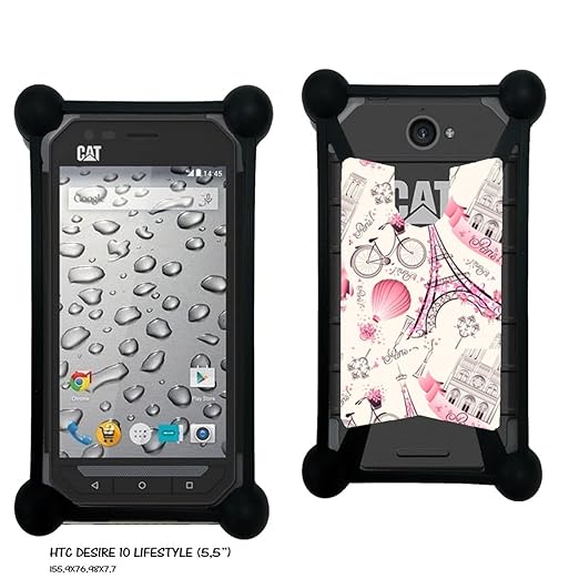 Case Industry Caterpillar CAT S30 - Paris Ville Romantique Collection Pattern Skin- Kunstleder Case Lederoptik Case Hülle Sch