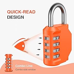 Puroma 1 Pack Combination Lock for Locker 4 Digit