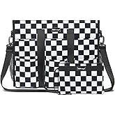 TOPDesign Utility Water Resistant Tote Bag with 22 Pockets, Top Zipper Closure & Thick Bottom Support, for Working Women