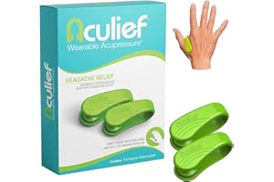 Aculief Wearable Acupressure Clip - Portable Stress Support & Acupressure Clip for Thumb - Adjustable Fit for Hand Pressure Point - Pack of 2, Regular, Green