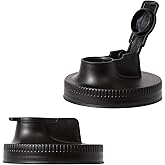 Jarware Spout Lids For Wide Mouth Mason Jars, Set of 2, Black