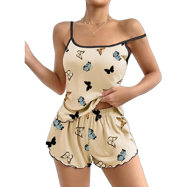 thumbnail image 2 of SOLY HUX Womens Black Skull Print Lettuce Trim Cami Top 2 of 12
