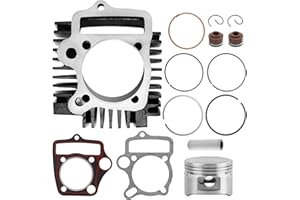 Anxingo 52.4mm Engine Cylinder Big Bore Rebuild Kit, Cylinder with Piston Ring Kit for Most Chinese 90cc 110cc 125cc Engines, Replacement for Taotao, Replacement for SSR