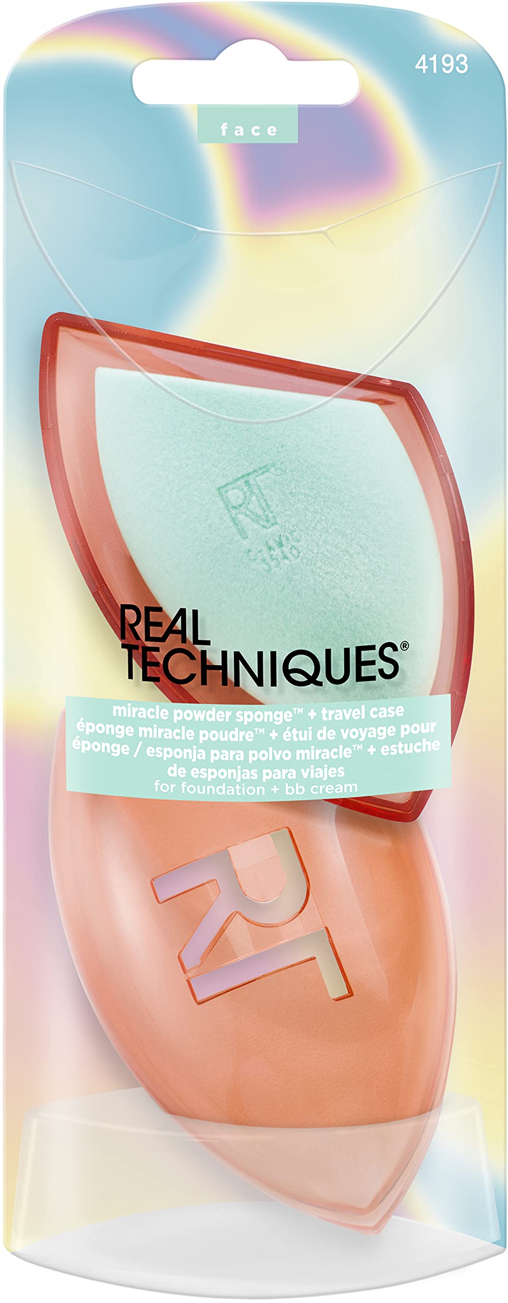 REAL TECHNIQUES Limited Edition Summer Haze Miracle Powder Sponge with Travel Case