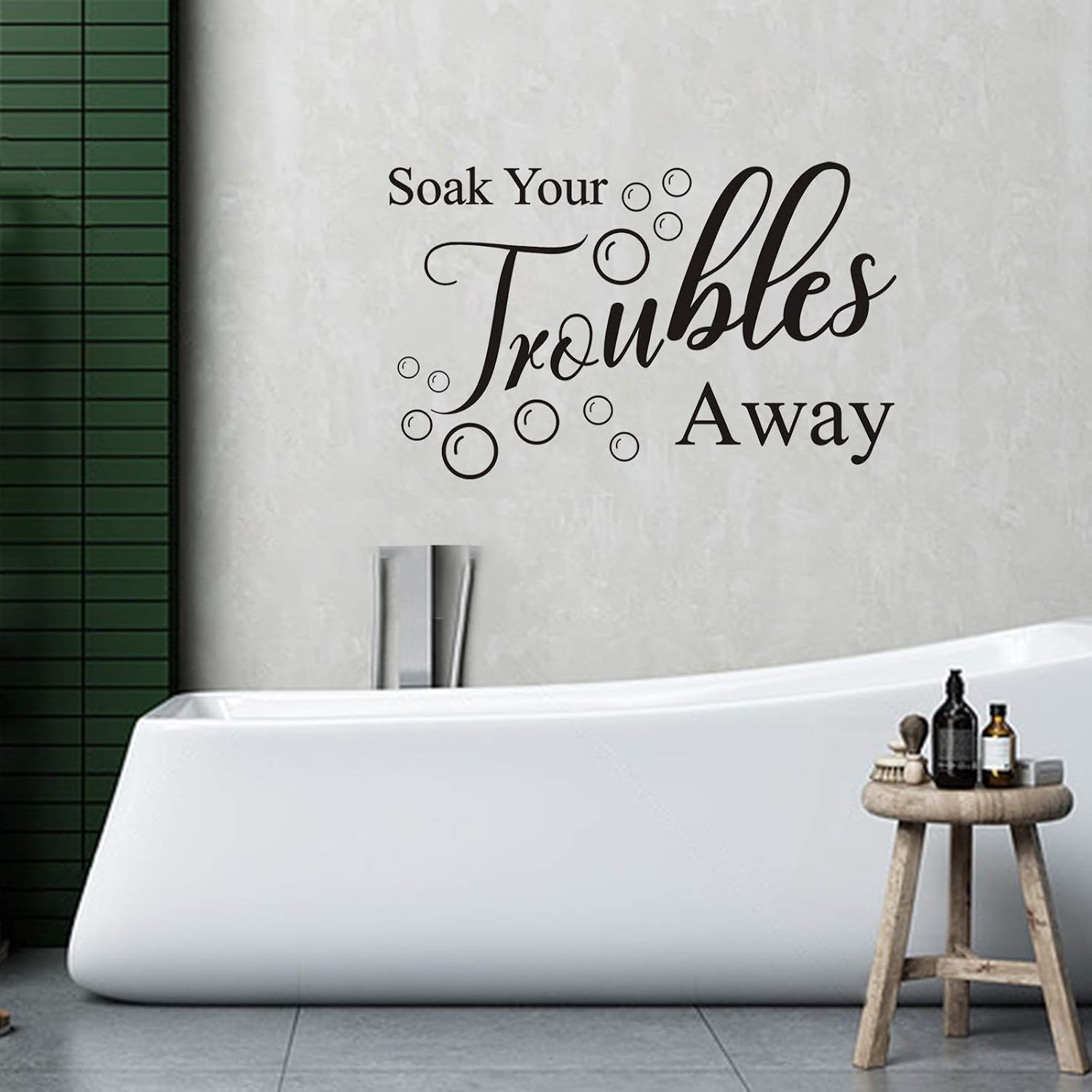 Soak Your Troubles Away Wall Decal Vinyl Stickers - Image 3