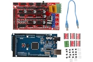 THINCOL 3D Printer Controller DIY Kit, RAMPS 1.4 + 2560 R3 Board + 5pcs A4988 Stepper Motor Driver & Heatsink for Arduino RepRap