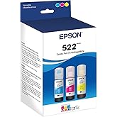 Epson 522 EcoTank Ink Ultra-high Capacity Bottle Cyan (T522220-S) Works with ET-2720, 2800, 2803, 2840, 4700, 4800, 4810