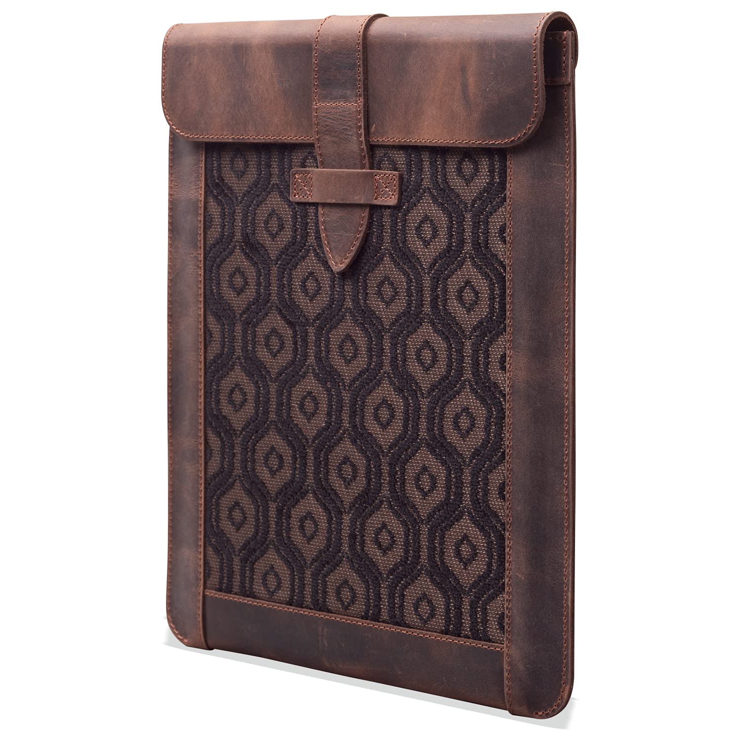 LONDO Genuine Leather Sleeve Bag for Ipad (Cinnamon, Small)