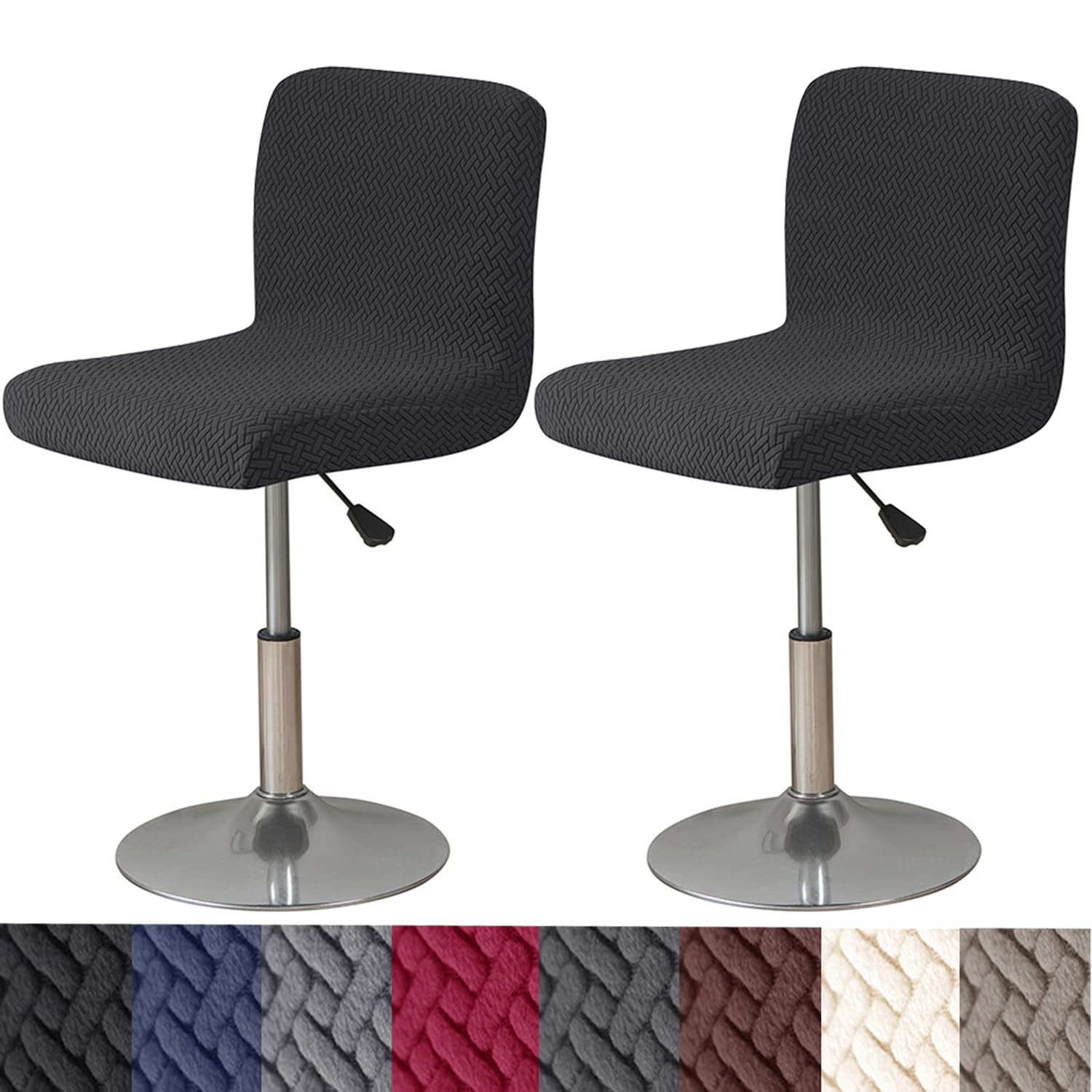 HFCNMY Bar Stool Covers with Backs,2 Pack Stretch Bar Stool Chair