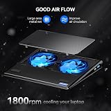 TECKNET Laptop Cooling Pad 12-16 inch Dual 110mm Fans Ergonomic Stand view 6
