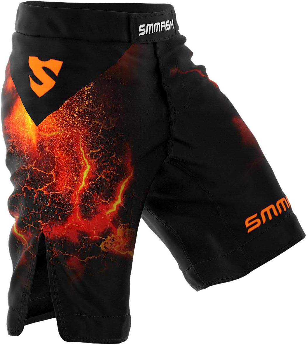 SMMASHShorts MMA Mens, Professional Sportswear, Antibacterial Material, Perfect to MMA, BJJ, Grappling, Krav MAGA, Kick Boxing, UFC, Workout Shorts Made in Europe