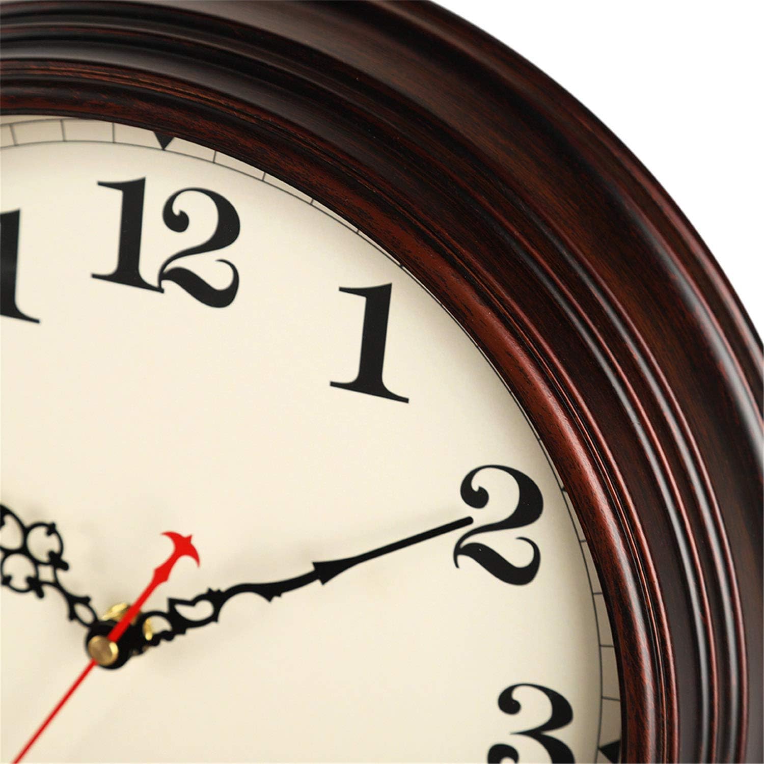 KECYET Vintage Wall Clock Silent Non Ticking - 12 Inch Quality Wall Clocks Battery Operated Decorative for Home Kitchen Farmhouse - Bronze: Kitchen & Dining