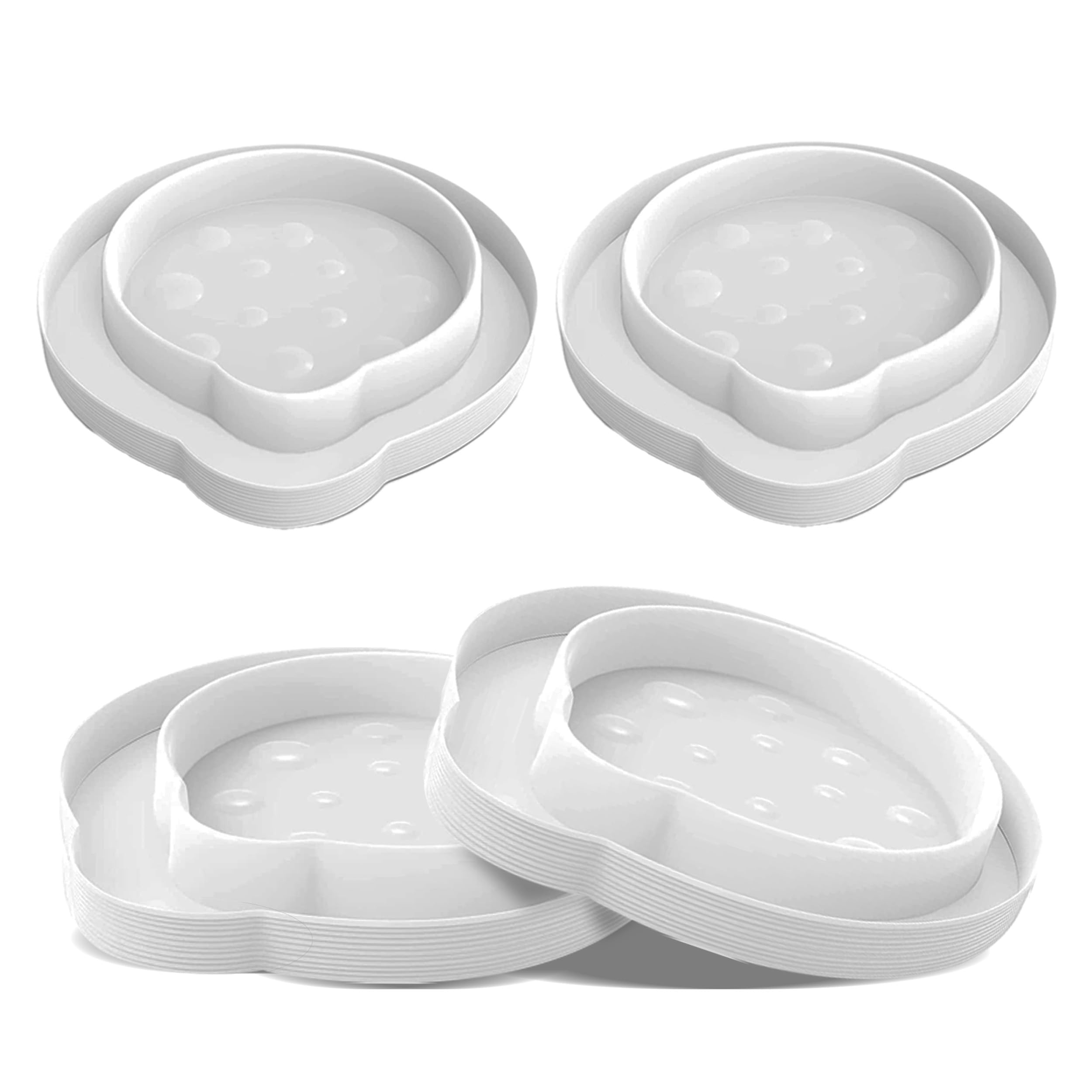 ASPECTEK Bed Bug Interceptors Pack of 4 – Bed Bug Trap for Bed & Furniture Legs, Passive Bed Bug Monitor, Reusable Non-Chemical Insect Trap for Bed Bugs (White)