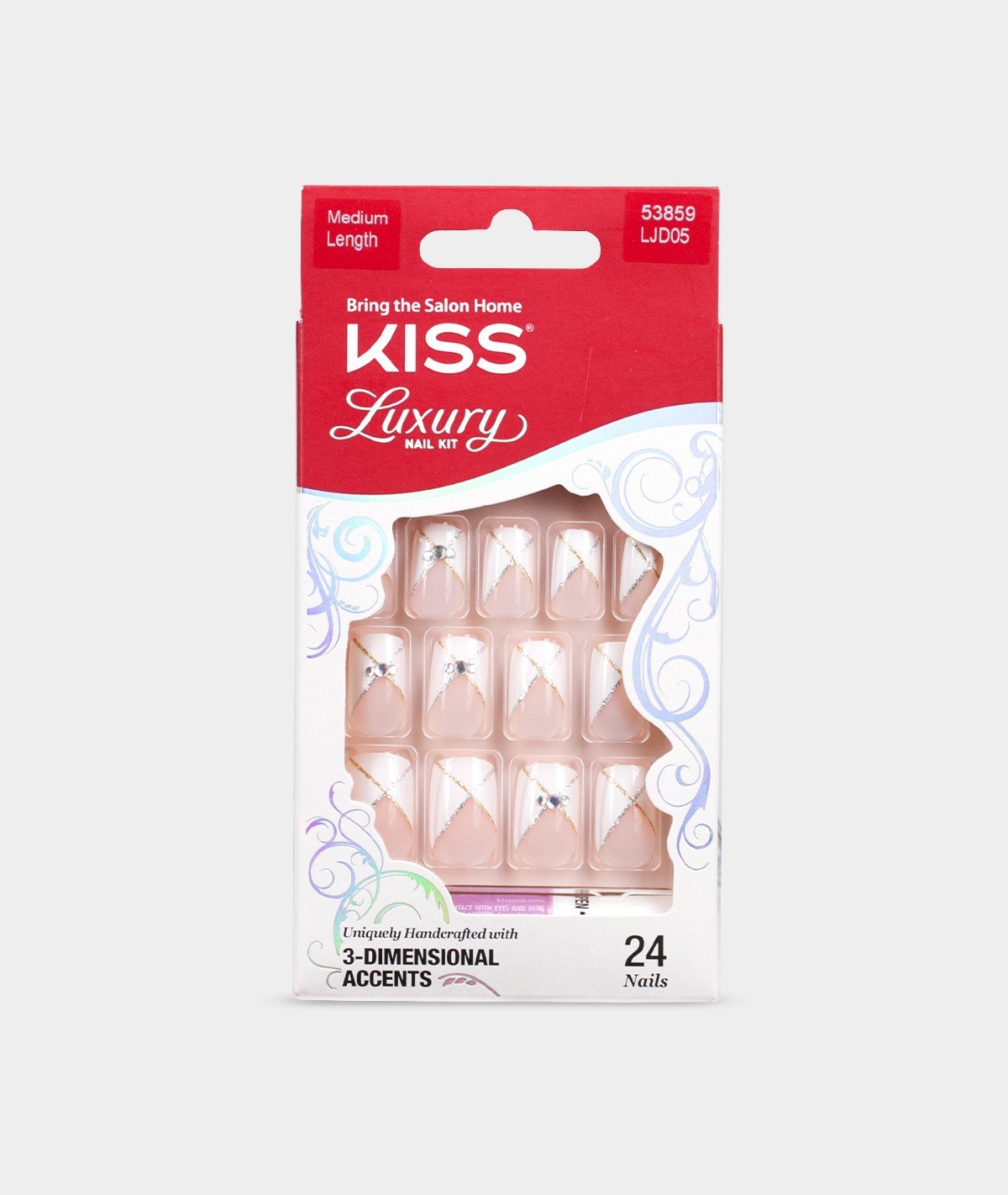 Buy KISS Luxury Nail Kit"LJD0553859" Medium Length Nails w/Adhesive