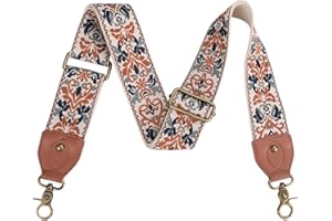 DKSONGR Purse Strap Replacement Crossbody Adjustable Bag Strap Retro Jacquard Embroidery Wide Shoulder Strap for Women Handbags