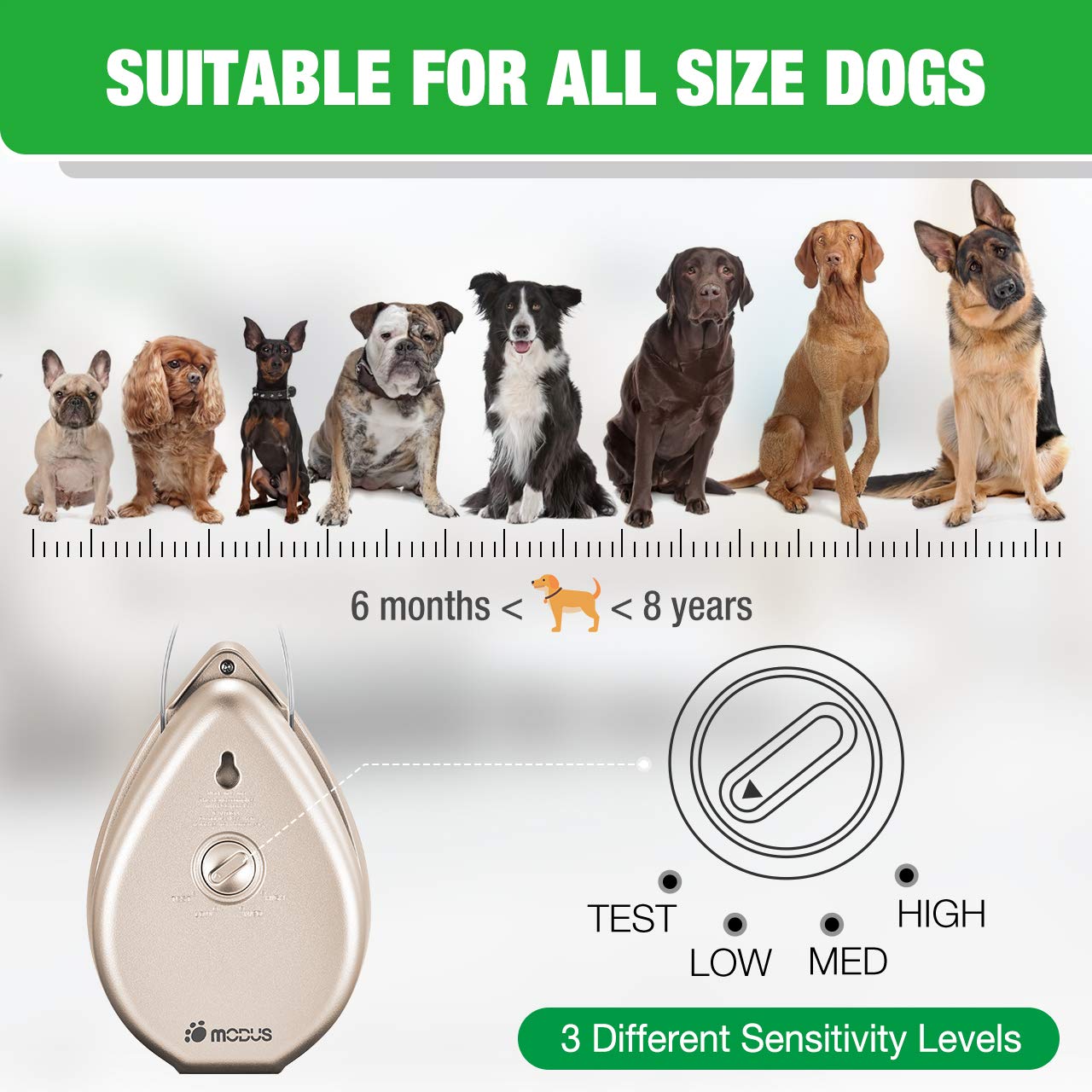 MODUS Automatic Anti Barking Device 2in1 Dog Barking Control Device