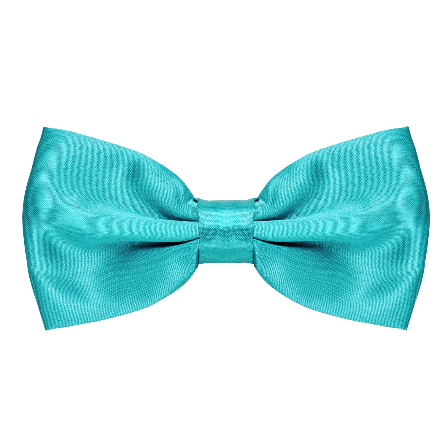 MASADA bow tie turquoise - men's accessory in shiny-look, continuously adjustable, handmade with hook closure - 12 x 6 cm