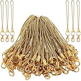 GORGECRAFT 100Pcs Phone Keychain Strap Gold Split Ring Cords Hand Wrist Straps Polyester Cellphone Charms Lanyard String for Hanging Mobile Phone Lariat USB Drive DIY Decorations Supplies