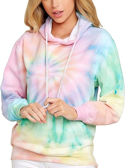 tie dye drawstring hoodie