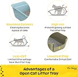 Cat Centre Grey Large Litter Tray Deep High Sided 50x38.5cm 11.5cm Step view 2