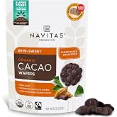 Navitas Organics, Organic Semi-sweet Cacao Wafers – 60% Cocoa – Dark Chocolate for Baking & Snacking – Ethically Sourced Choc