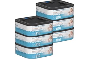 FUNUNCAT Jumbo Square Refills Disposal Bags Refill Compatible with Diaper Genie Compact, Select and Classic Pails, Hold Up to 810 Newborn-Sized Diapers Per Refill, 6 Packs
