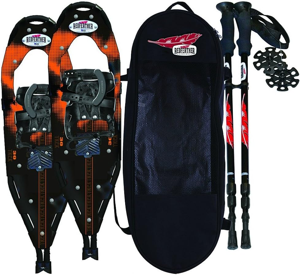 Redfeather Trek Fitness Series Snowshoe Kit with SV2 Bindings, Ski Poles and Carry Bag - 1500