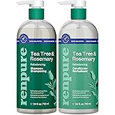 Renpure Tea Tree & Rosemary Shampoo and Conditioner Set, Plant Based - Refreshes & Rebalances Hair and Scalp - For Oily/Normal Hair - Tea Tree Leaf Oil, Rosemary Leaf Extract - 24 Fl Oz each, 2 Pack