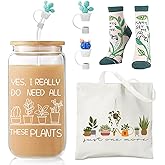 Lvoetgif Funny Plant Lover Gifts for Women Gardener, Cool Christmas Plant Lady Mom Gifts, Succulent Cactus Ice Coffee Cup, Gardening Birthday Mothers Day Present for Women Friend