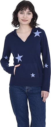 cashmere pullover hoodie women's