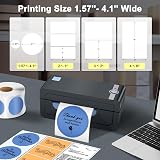 JADENS Bluetooth 4x6 Thermal Label Printer, 203 DPI, USB/BT, 50 Labels view 5