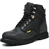 ACDSAF Work Boots for Men Waterproof Comfortable Anti-Fatigue Soft Toe Working Shoes Slip Resistant Construction Safety Work Boots