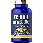Carlyle Fish Oil 3000mg | 900mg Omega 3 | 200 Softgels | Lemon Flavor | Non-GMO and Gluten Free Supplement