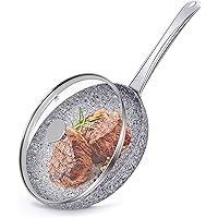 CSK 8 Inch Nonstick Frying Pan - 8 Inch Ultra Nonstick Small Fry Pan with Lid, Granite Fry Pan with APEO & PFOA-Free…