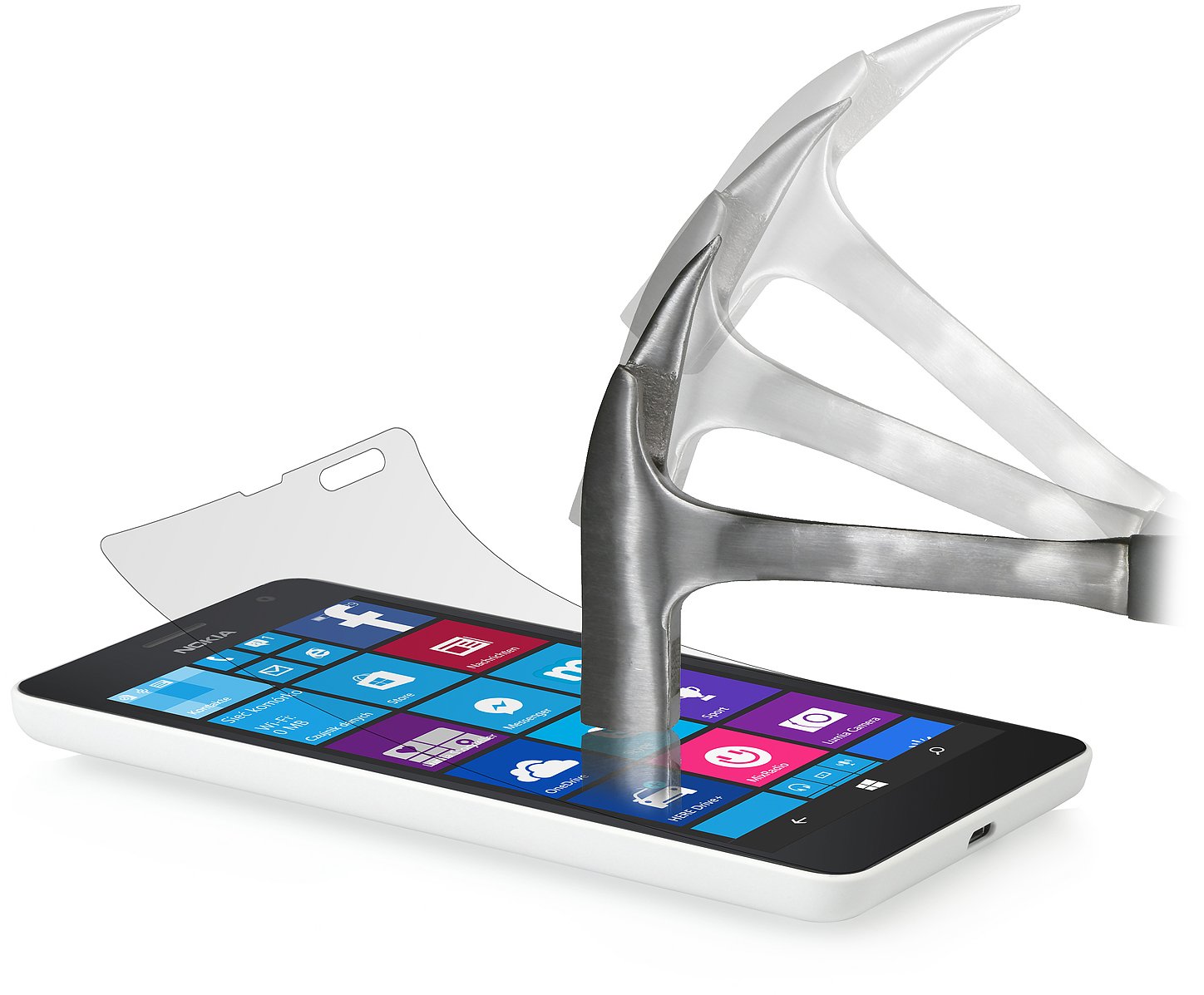 STILGUT 2 x Tempered Glass Screen Protector for Microsoft Lumia 535