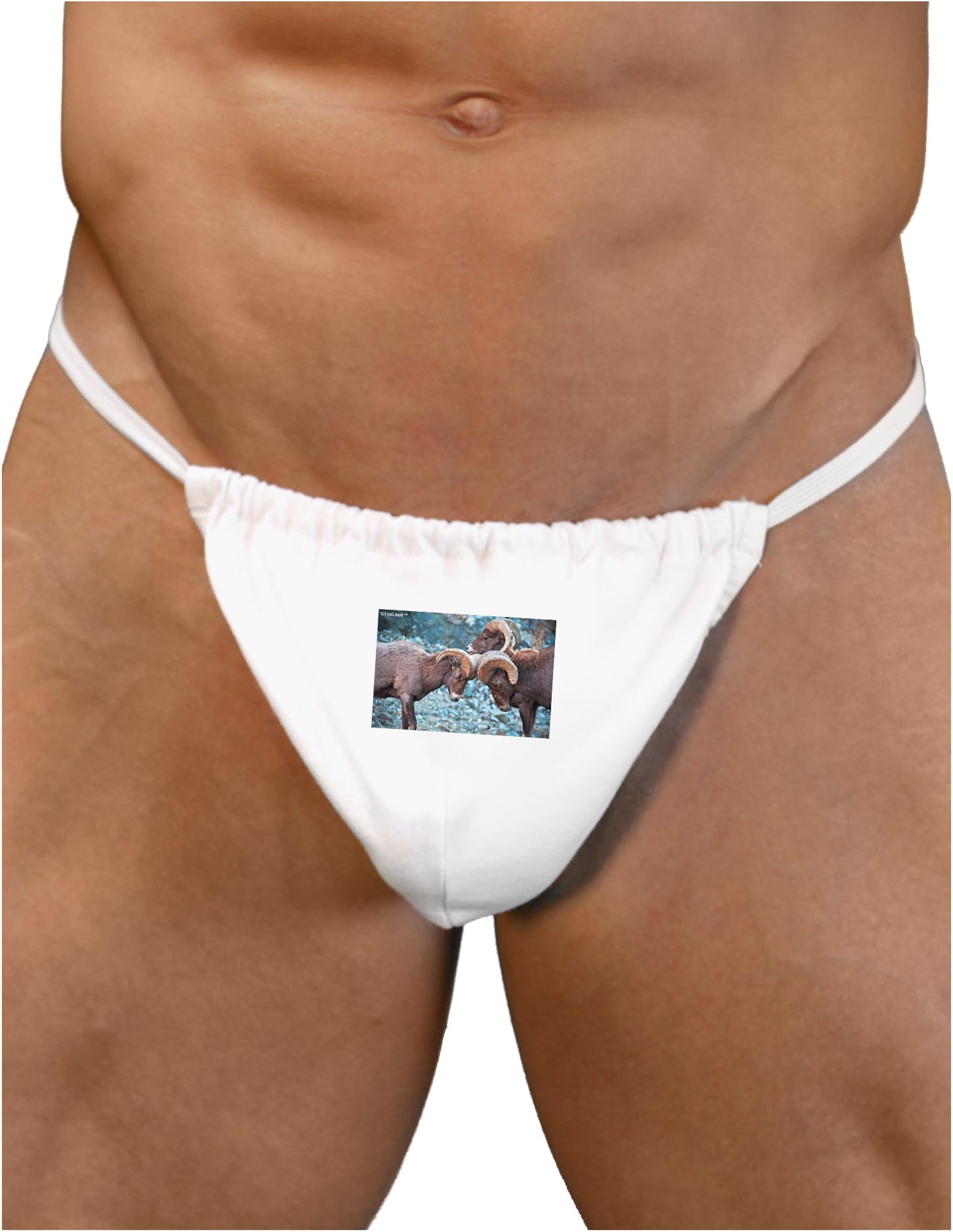 TooLoud CO Bighorn Head Butt Mens G-String Underwear