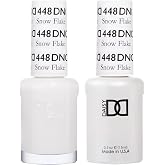 DND Gel Nail Polish Duo, White | Matching UV/LED Gel Polish &amp; Air Dry Lacquer Set, Chip-Free Long Lasting White Nail Color, Easy Soak Off Removal