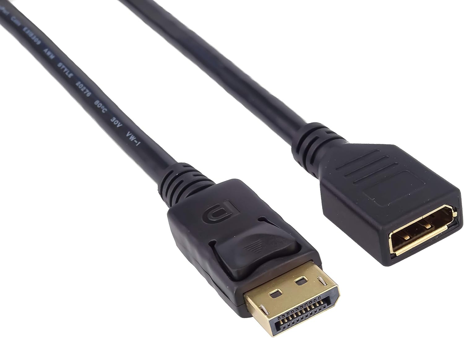 PremiumCord DisplayPort Extension Cable M/F 3 m, up to 10.8 Gbps, Compatible with Video Full HD 1080p, HDCP, Black, 3 m, kportmf1-03