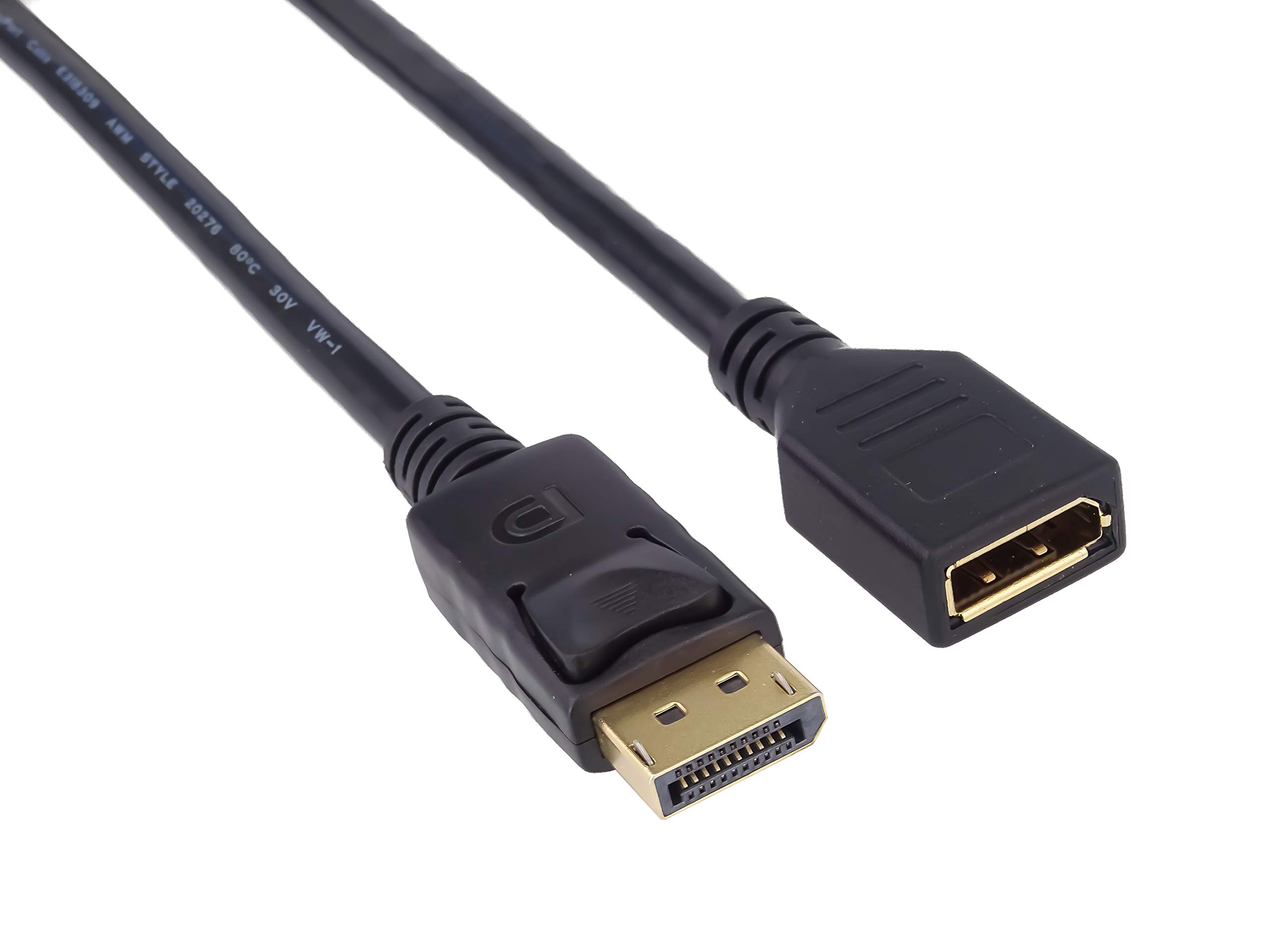 PremiumCord DisplayPort Extension Cable M/F 3 m, up to 10.8 Gbps, Compatible with Video Full HD 1080p, HDCP, Black, 3 m, kportmf1-03 — image 1