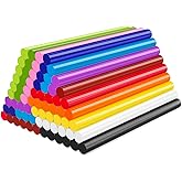 Colored Hot Glue Sticks, ENPOINT 72 PCS 7 mm x 100 mm Mini Color Hot Melt Glue Sticks Adhesive Purpose, 12 Colors EVA Hot Glu