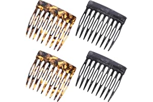 XTHROTSENK 4 Pcs French Side Combs for Small French Twist, Decorative Hair Clips, Women's Bun Strong Hold Clips, Styling Accessories