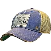 Vintage Life It's Not Drinking Alone if Your Dog is Home Cap, Royal Blue