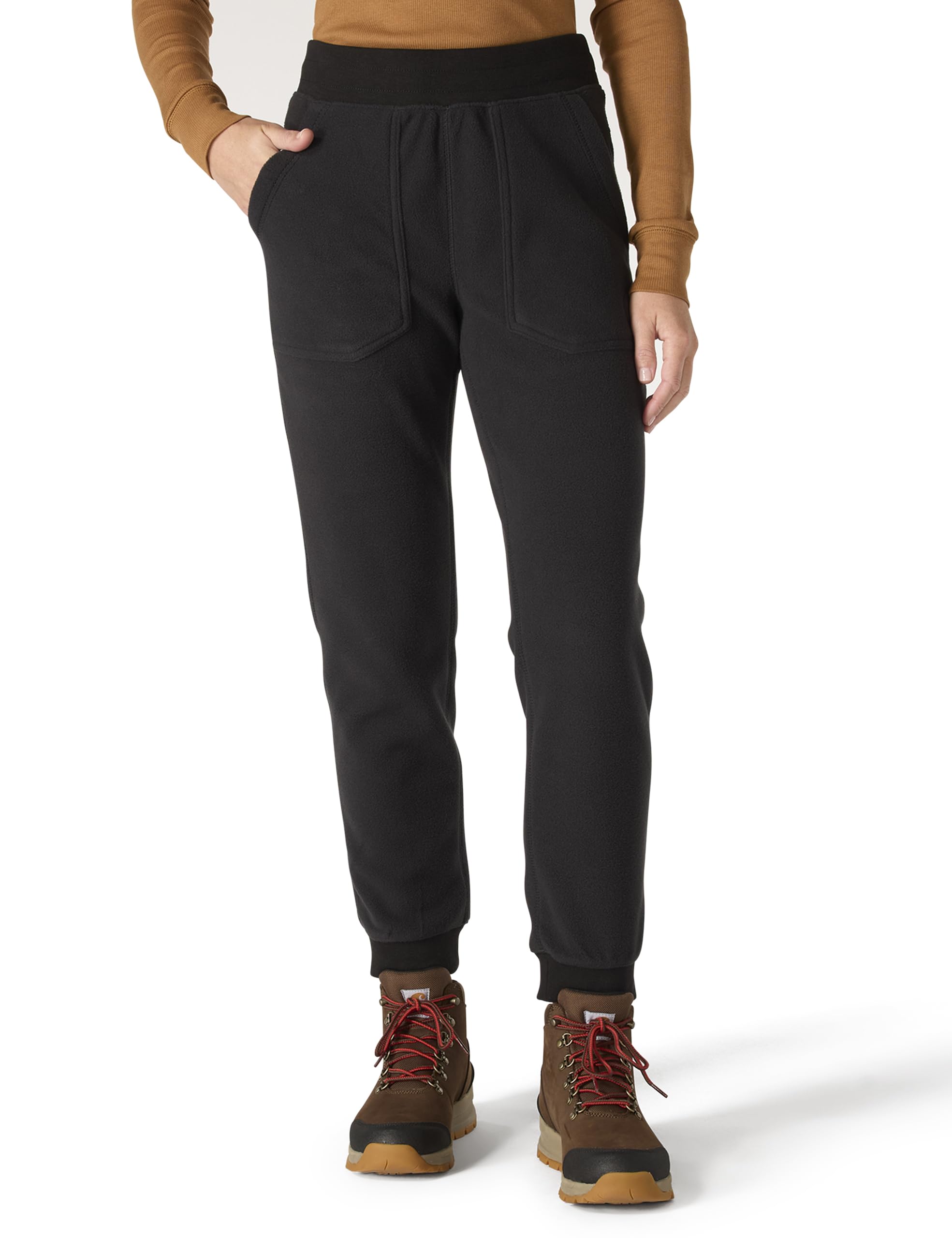 Carhartt Women’s Force Relaxed Fit Fleece Graphic Sweatpant, Black, Medium