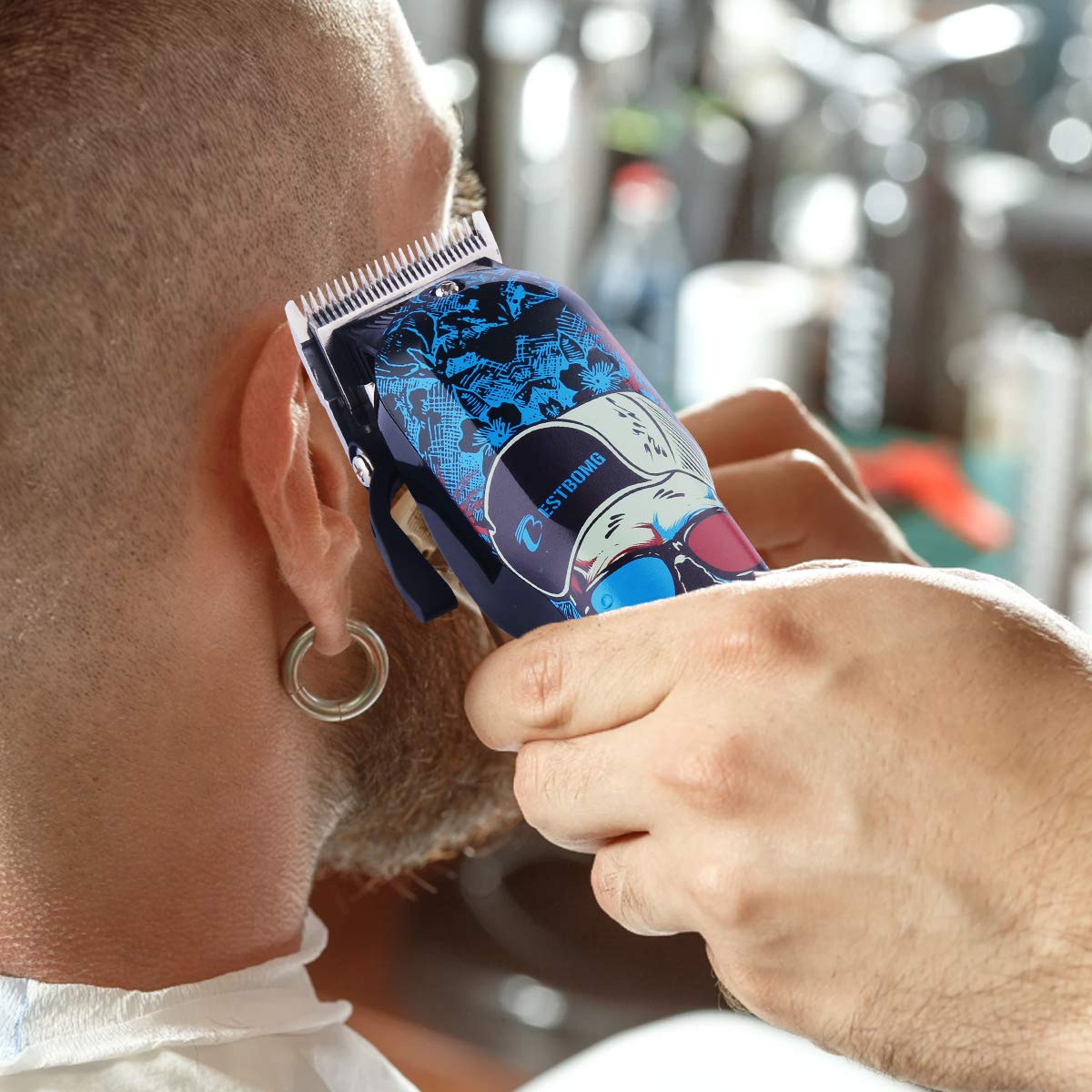 Professional Cordless Hair Clippers Beard Trimmer For Men Kids Wireless Hair Cutting Kit Set with Taper Lever, Rechargeable Li-ion Battery 2000mAh Heavy Duty Motor, Detachable Cord Barber Clippers : Beauty