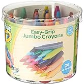 CRAYOLA MyFirst Jumbo Crayons - Assorted Colours (Pack of 24), Easy-Grip Colouring Crayons Perfect for Toddlers Hands, Ideal 