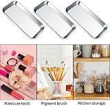 ZHENGYYUU Rectangular Instrument Tray 4 Pcs Stainless Steel Lab Tray view 4